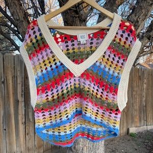 BDG Cropped Crochet Vest